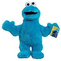 SESAME STREET Just Play Big Hugs 18-inch Large Plush Cookie Monster Stuffed Animal, Blue, Pretend Play, Kids Toys for Ages 3 Up