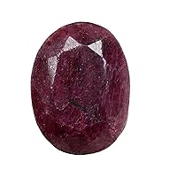 Genuine Natural Faceted Red Ruby 42.50 Ct Egl Certified Oval Shape Red Ruby Loose Gemstone for Jewelry Making