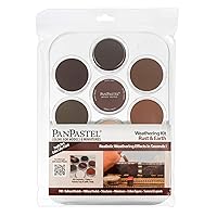 PanPastel 30701 Weathering Effects Rust/Earth 7 Color Kit for Hobby & Modeling Ultra Soft Pastel w/Sofft Tools & Palette tray