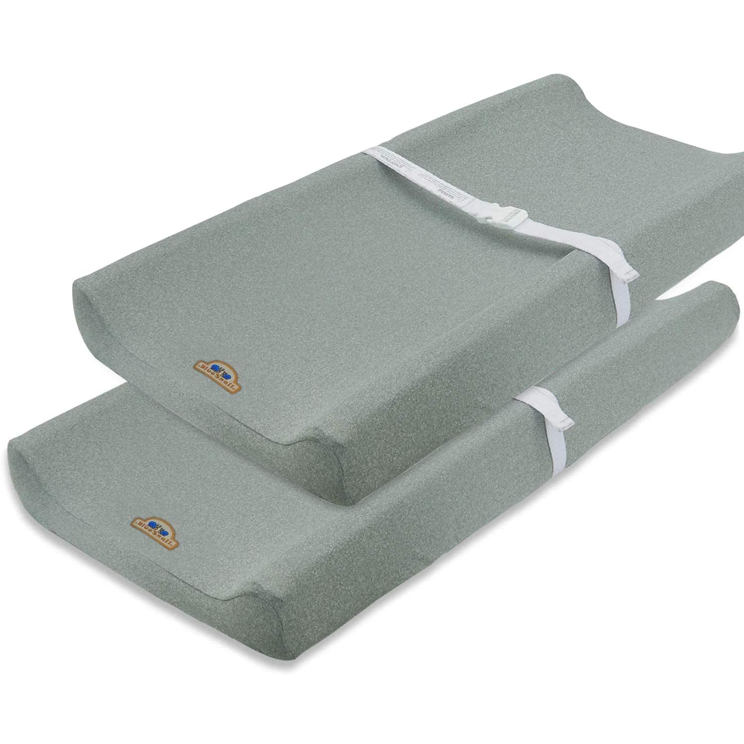 Super Soft and Stretchy Changing Pad Cover 2pk by BlueSnail (Heather Grey)