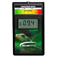 Model 6.5R Reptile UV Index Meter, Handheld Digital Radiometer for Measuring Ultraviolet Light, Measures 280-400 nm with Range from 0-199.9 UV Index, Made in USA, ABS Polymer, Black