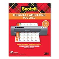 Scotch (TM) Thermal Laminating Pouches, 8.5 Inches x 11 Inches, 100 Pouches (2 Packs of 50)