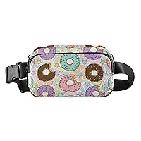 Colored Donuts Fanny Packs for Women Men Belt Bag with Adjustable Strap Fashion Waist Packs Crossbody Bag Waist Pouch for Travel