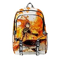 Anime Fairy Tail Backpack Natsu Dragneel Laptop School Bag Bookbag 13