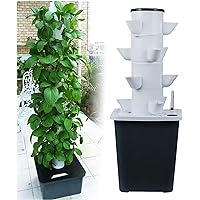 Tower Garden Hydroponics Growing System, Hydroponics Tower Garden Hydroponic Growing System, Fruits and Vegetables, Indoor Herb Garden Kit with Hydrating Pump, Net Pots and Timer