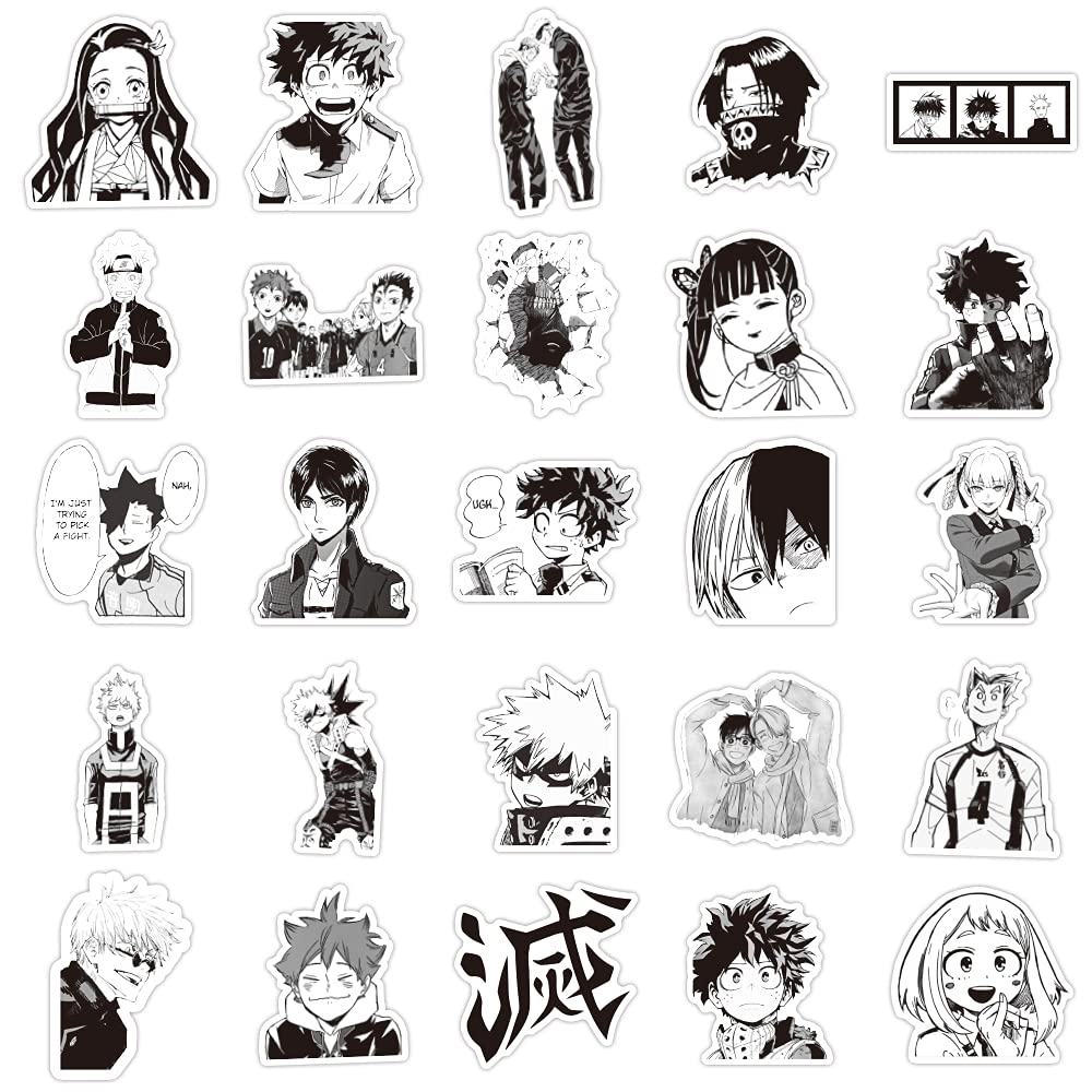 Mua Huayao Black and White Japanise Anime Stickers 50pcs Laptop ...