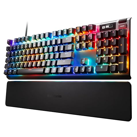 Apex Pro HyperMagnetic Gaming Keyboard — Adjustable Actuation — OLED Screen — RGB – USB Passthrough​