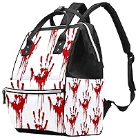 Bloody Hand Prints Diaper Bag Backpack Baby Nappy Changing Bags Multi Function Large Capacity Travel Bag