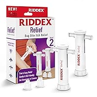 RIDDEX Relief Bug Bite Suction Tool - Natural & Chemical Free Insect Bite Itch Relief for Bug Bee and Fly Stings, Reusable, Great for Camping, Hiking and Travel, Mosquito bite Relief Treatment 2 Pack