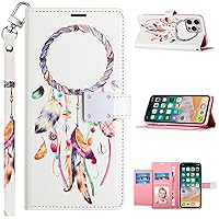 Maggie All-in-One PU Leather Case for iPhone 15: Wallet, Kickstand, Lanyard, Wireless Charging, RFID Protection (Slim, Leather Folio)