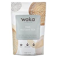 Waka Premium Instant Tea — Unsweetened Concentrated Black Tea Powder— Kenyan — 100% Tea Leaves — 4.5 oz Bulk Bag For Hot or Iced Tea
