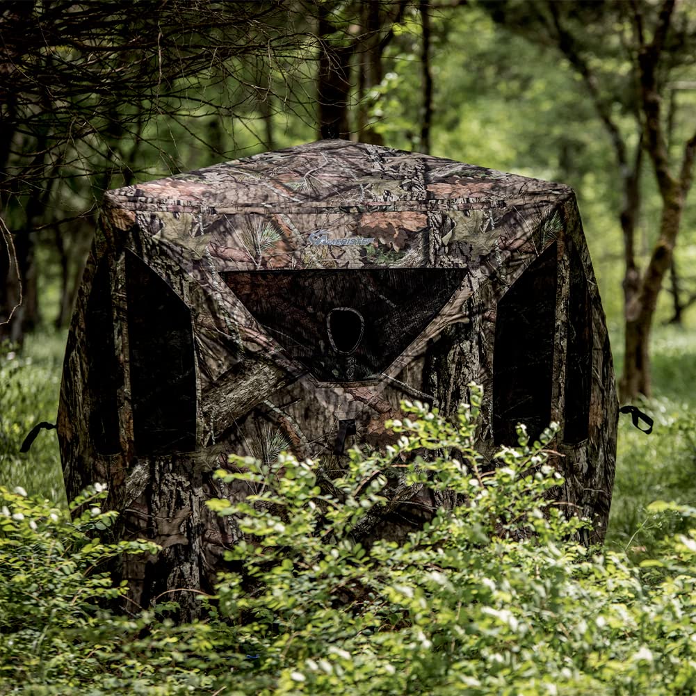Ameristep Brickhouse 3-Person Easy Set-Up Low-Noise Hunting Camouflage Ground Blind