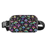 Colorful Mushroom Fanny Pack Women Men Fashion Belt Bag Waterproof Adjustable Strap Waist Pouch Casual Workout Travel Cycling Running