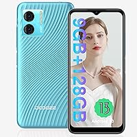 DOOGEE Mobile Phone, N50S Android 13 Phone Unlocked, 9GB+128GB/1TB, Octa-core, 6.52'' HD+ Display, 4200mAh, 10W Fast Charge, 20MP+8MP, 4G Dual Sim Free Unlocked, Face Unlocked, OTG, GPS - Blue