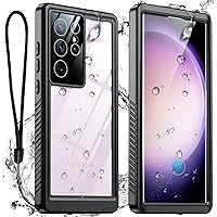 ZIFENGX-Waterproof Case for Samsung Galaxy S24 Ultra/S24 Plus/S24, IP68 Fully Sealed Underwater Full Body Heavy Duty Shockproof Protective Clear Case with Built-in Screen Protector (S24 Ultra,Black)