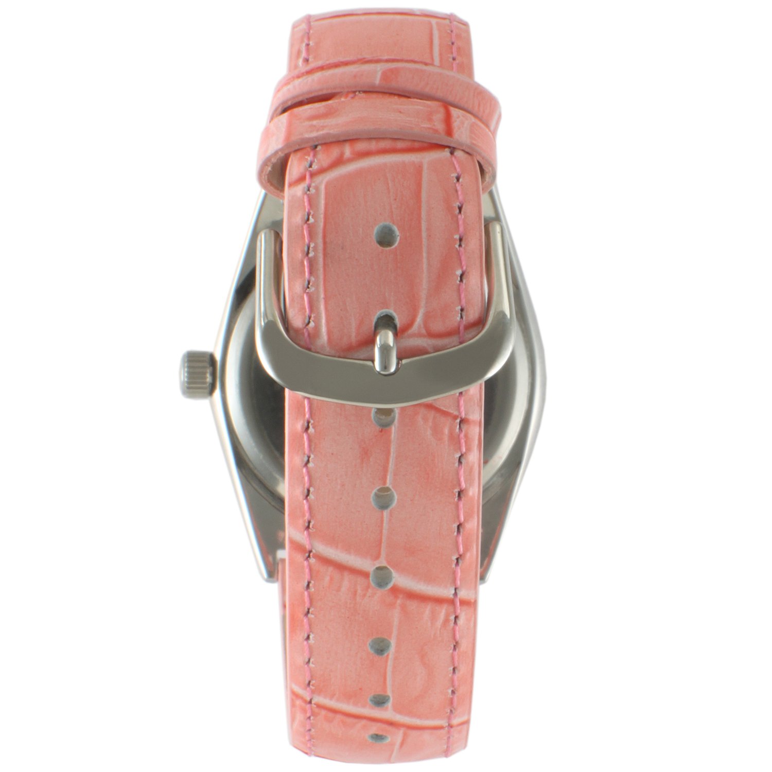 Peugeot Women's Dress Quartz Watch with Coin Edge Bezel, Date Window & Leather Band