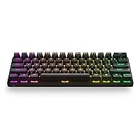 SteelSeries Apex Pro Mini Wireless Mechanical Gaming Keyboard - World's Fastest with Adjustable Actuation, Compact 60% Form Factor, RGB, PBT Keycaps, Bluetooth 5.0, 2.4GHz, USB-C