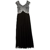 J Kara Women's Sweet Heart Neck Long Dress