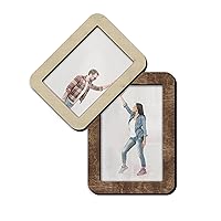 Double Picture Frame Collage Unique Dual Frame Angled Arrangement 3 Sizes 6 Customizable Colors Handmade Wooden Photo Frame Display