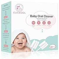 Cuckool [100-Pack] Baby Tongue Cleaner, Baby Oral Cleaner, Upgrade Teeth and Gum Cleaner for Babies and Infants Aged 0-36 Months
