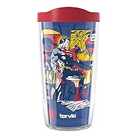 Tervis Warner Brothers DC Comics Superman The One and Only 85th Anniversary Insulated Tumbler, 16oz, Classic