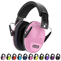 Dr.meter Noise Cancelling Ear Muffs: EM100 SNR27.4 Kids Noise Cancelling Headphones with Adjustable Headband - Ear Muffs for Noise Reduction for Mowing, Sleeping and Studying - Pink