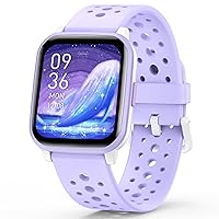 Kids Smart Watch with Sleep Mode, 20 Sports Modes, 5 Games and Pedometer - Fun Birthday Gifts for 4-16 Year Olds (Purple)