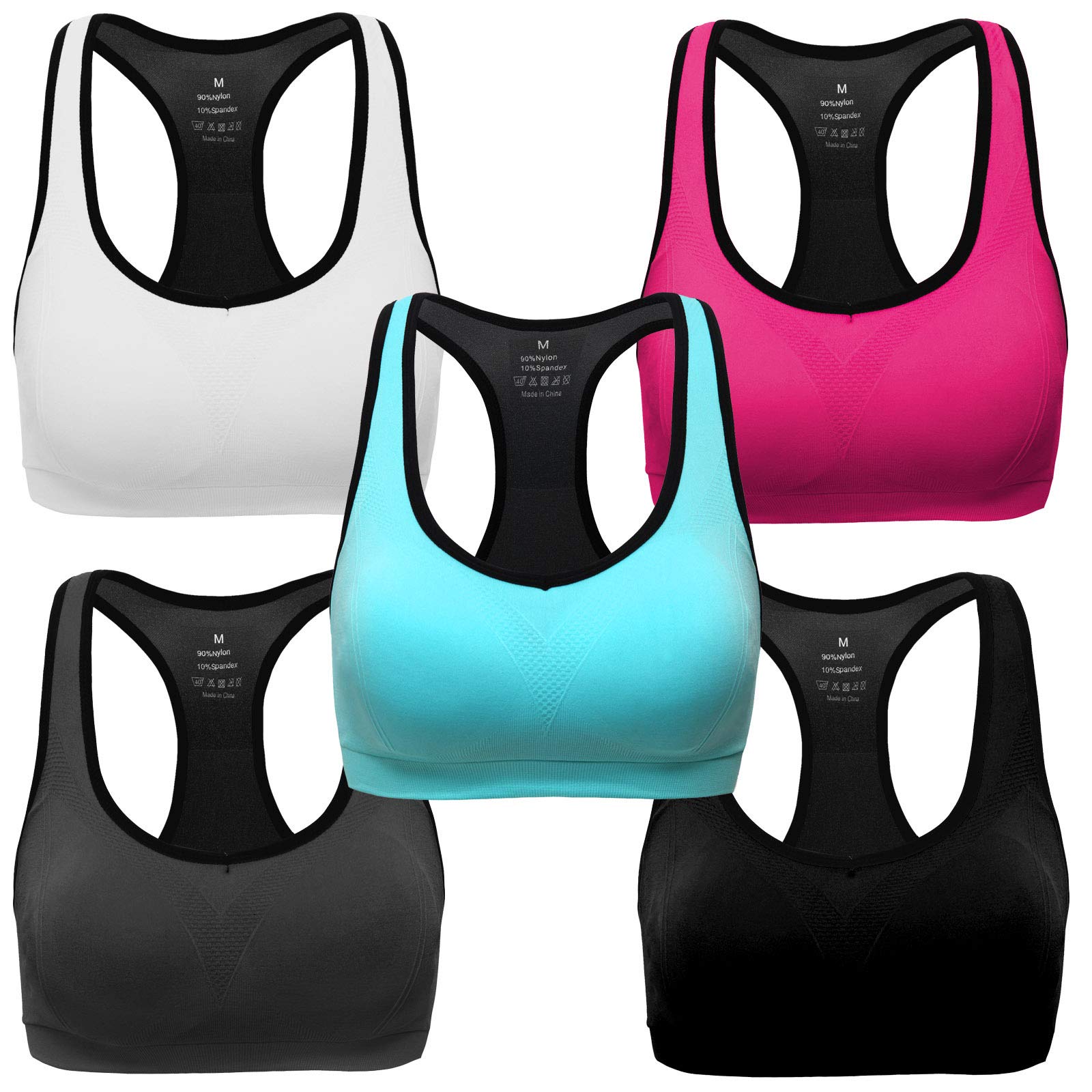 MIRITY Women Racerback Sports Bras - High Impact Workout Gym Activewear Bra