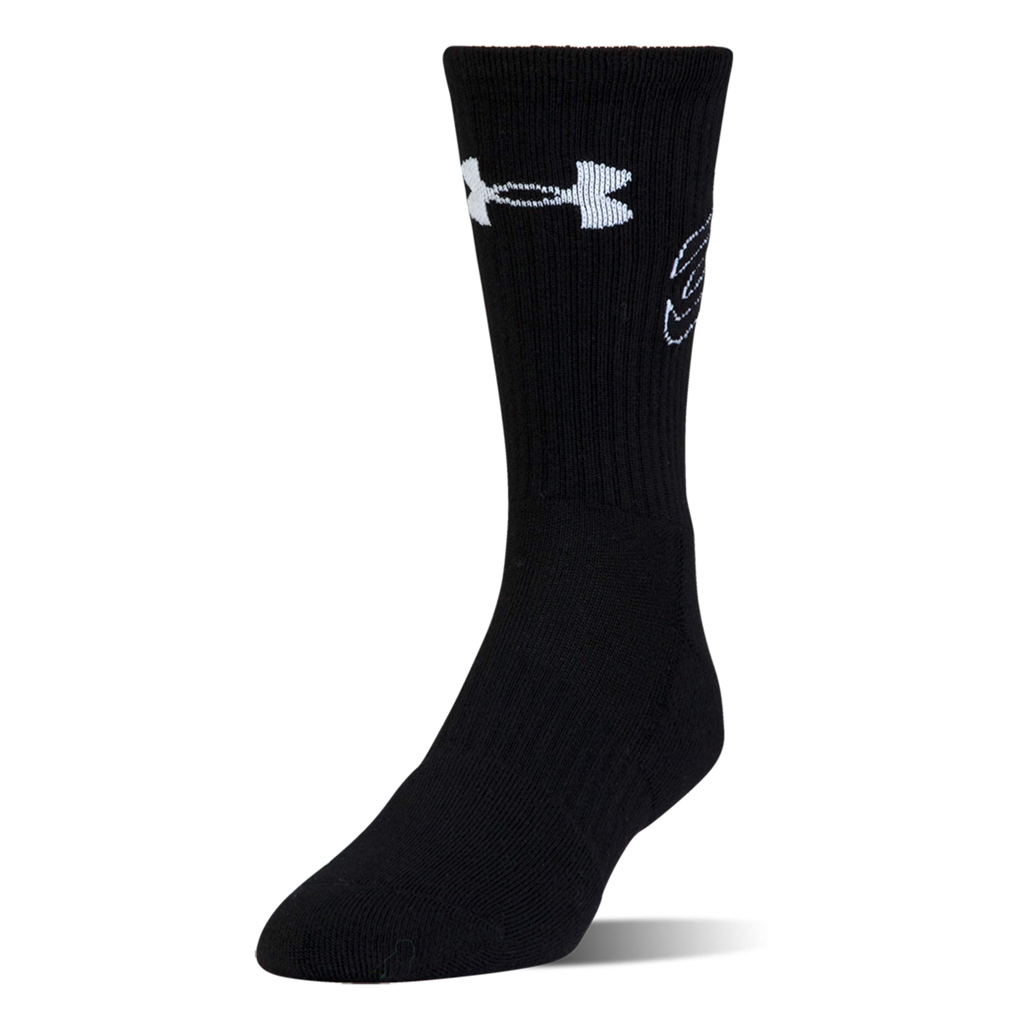 Under Armour Youth Phenom Curry Crew Socks, 3-Pairs , Red , Small