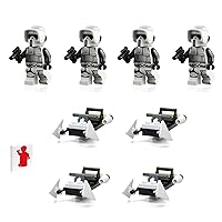 LEGO Star Wars The Mandalorian Minifigure Combo 4 Pack - Imperial Scout Troopers with Blasters and 4 X Speeder Bikes 75292