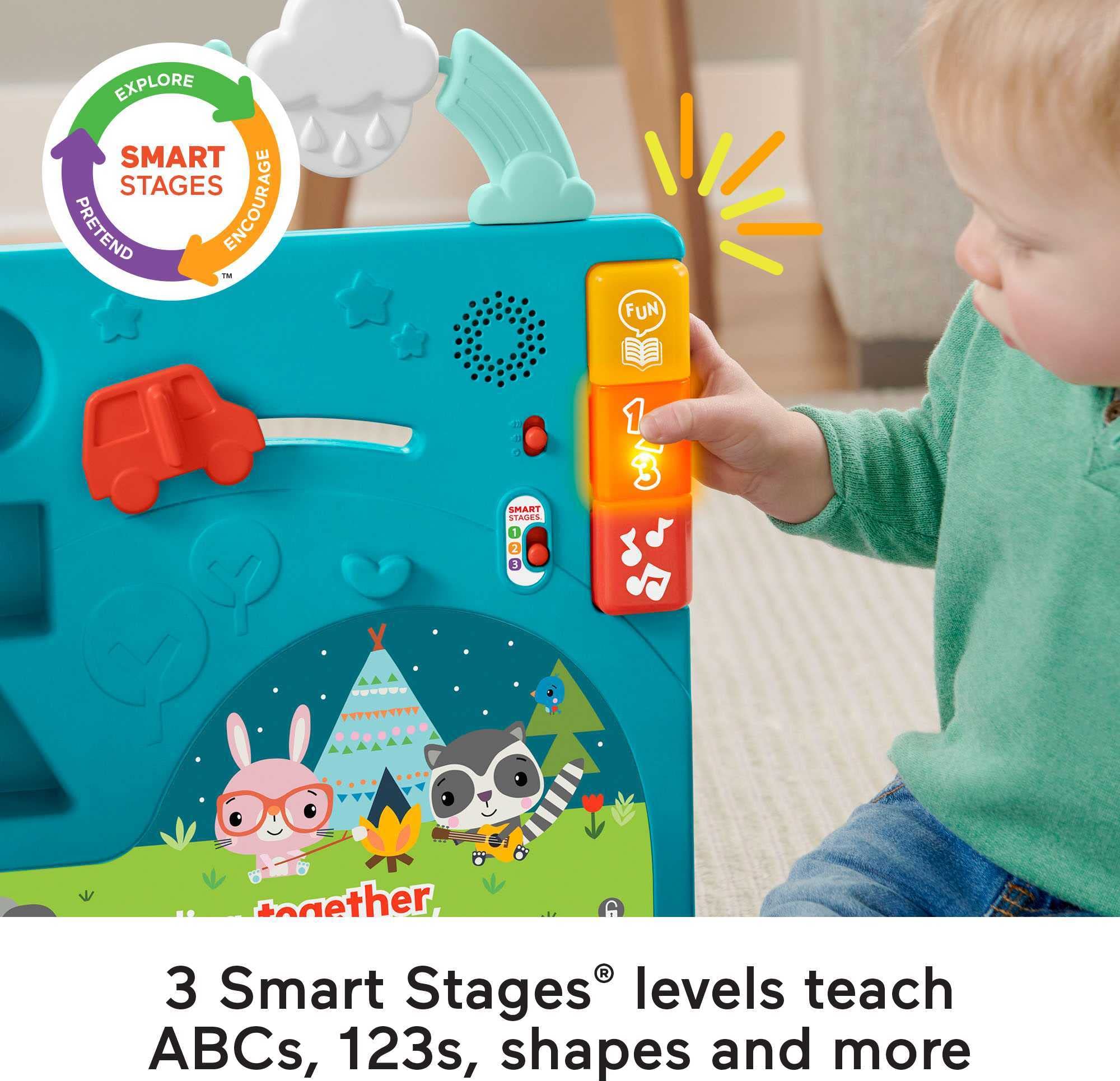 Fisher-Price Sit-to-Stand Giant Activity Book, Electronic Learning Toy and Activity Center for Infants and Toddlers Ages 6 Months to 3 Years