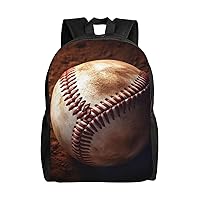 Baseball Laptop Backpack Water Resistant Travel Backpack Business Work Bag Computer Bag For Women Men