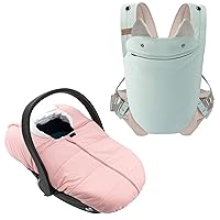 SERAPHY 1pcs Baby Car Seat Cover and 1pcs Baby Carrier Newborn to Toddler