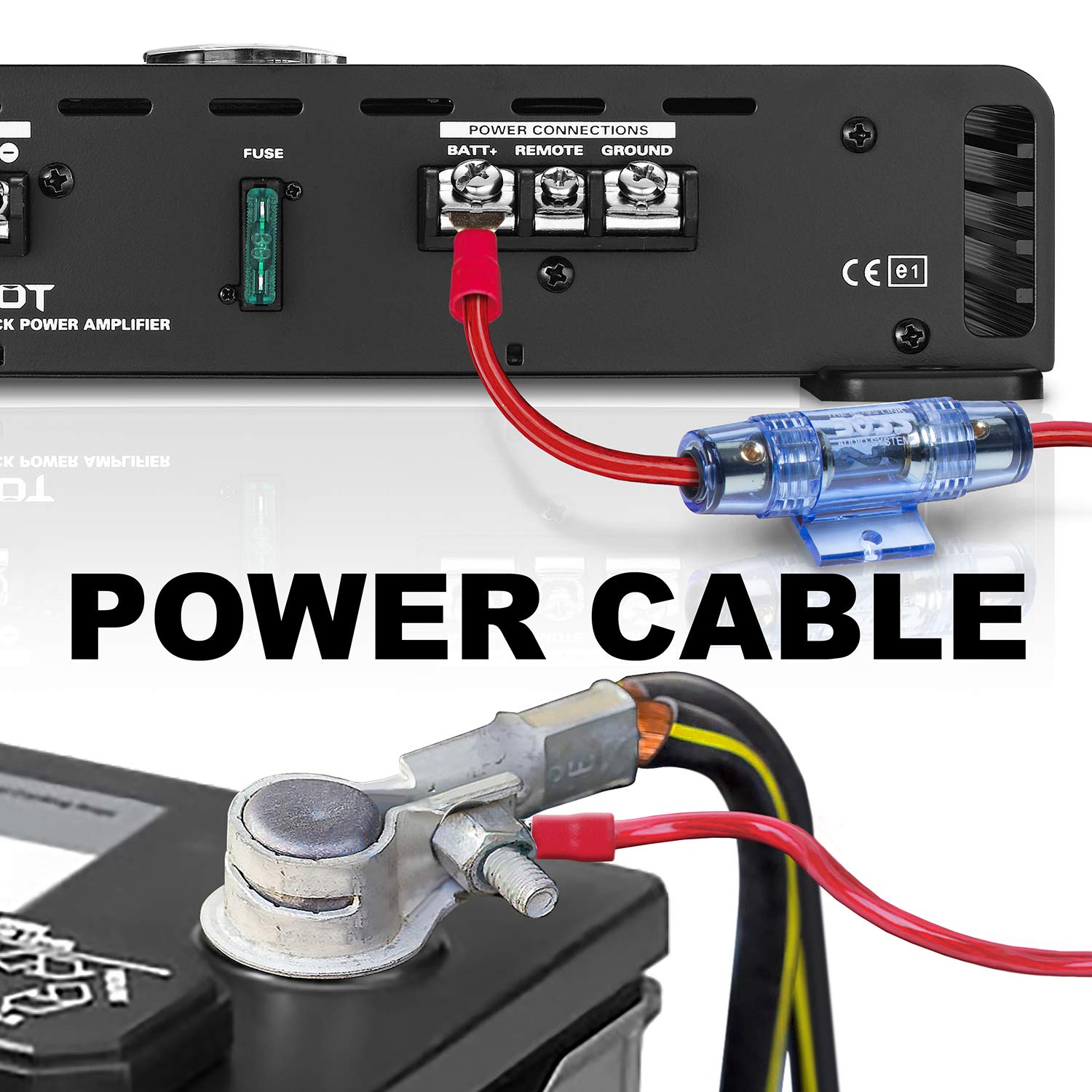 BOSS Audio Systems KIT2 8 Gauge Amplifier Installation Wiring Kit - A Car Amplifier Wiring Kit Helps You Make Connections and Brings Power To Your Radio, Subwoofers and Speakers