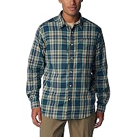Columbia Men's Vapor Ridge III Long Sleeve Shirt, Night Wave CSC Tartan, 4X Big
