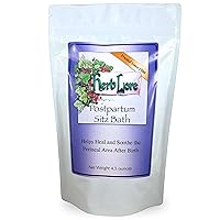 Herb Lore Postpartum Sitz Bath - Herbal Perineal Cleanser & Bath Soak for Hemorrhoids & Damaged Tissues - Use in Spray or Peri Bottle for Postpartum Care - Hemorrhoid Soothing Herbs