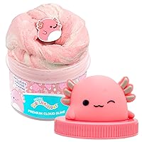 Original Archie The Axolotl Premium Scented Slime, 8 oz. Smooth Slime, Cotton Candy Scented, 3 Fun Slime Add Ins, Pre-Made Slime for Kids, Great 6 Year Old Toys, Super Soft Sludge Toy