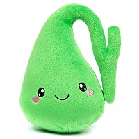 nerdbugs Gallbladder Plush- Who You Gonna Gall? Stone Busters! -Gallbladder Removal Stuffed (Plush) Organ Toy/Get Well Gift/GI Surgery Health Education Toy/Gift for Med Students, Nurses, Doctors