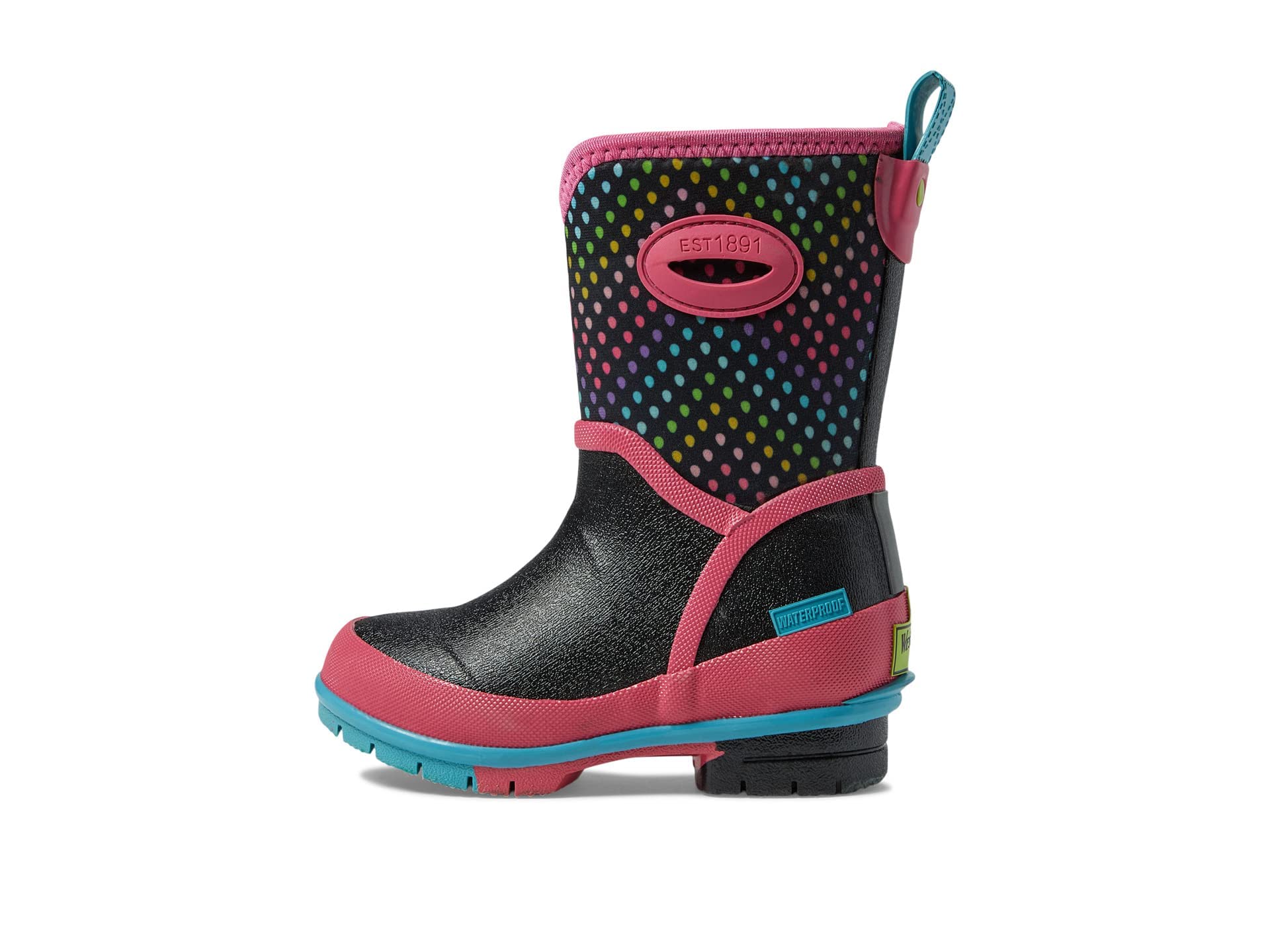 Western Chief Girl's Cold Rated Neoprene Boots (Toddler/Little Kid/Big Kid) Rainbow Wave 13 Little Kid M