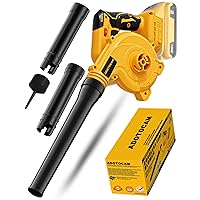 Leaf Blower, Cordless Leaf Blower for DeWalt 20V Battery, Upgrade Brushless Motor, 6 Variable Speed Up to 130MPH, Handheld Electric Blowers for Lawn Care/Dust(Battery Not Included)
