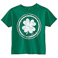 Baby Boys Girls Shamrock Four Leaf Clover St Patricks Day T-Shirt
