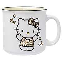Silver Buffalo Sanrio Hello Kitty Leopard Outfit Ceramic Camper Mug, 20 Ounces