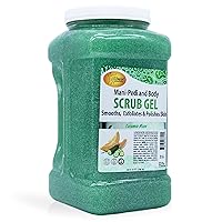 SPA REDI – Exfoliating Scrub Pumice Gel, Cucumber Melon, 128 Oz - Manicure, Pedicure and Body Exfoliator Infused with Hyaluronic Acid, Amino Acids, Panthenol and Comfrey Extract