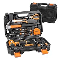 DNA MOTORING Orange 27 PCs 12V 1300mAh Lithium Cordless Drill & Home Hand Repair Kit Combination Tool Set, Model: TOOLS-00016