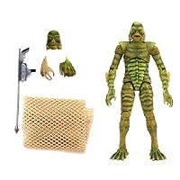 Jada 253251017 Toys Universal Monsters Black Lagoon Creature 6” Deluxe Collector Figure, Green, Standard Size