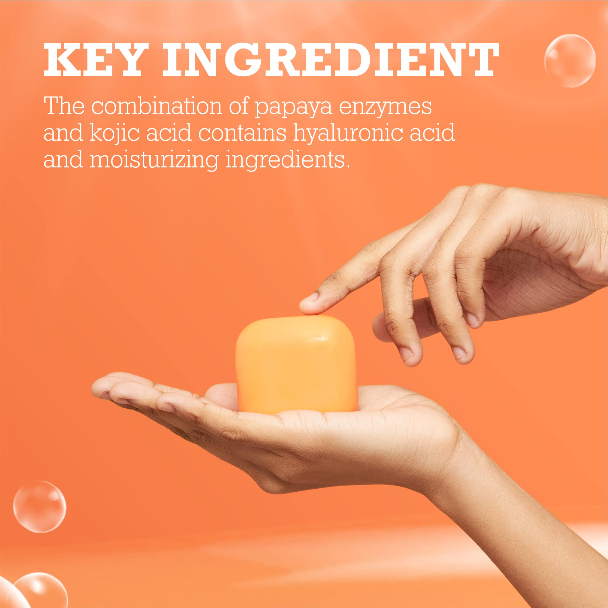 Koji White Kojic Acid & Papaya Soap with Hyaluronic Acid, SLS & Paraben-Free, Vegan Soap, Not tested on Animals, 2.82 oz (2 Bars)