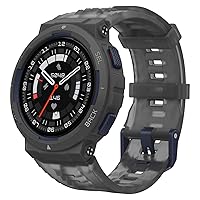 Amazfit Active Edge Smart Watch with Stylish Rugged Sport & Fitness Design, GPS, AI Health Coach for Gym, Outdoor, Workouts & Exercise, 16 Days Battery, 10 ATM Water resistant, Midnight Pulse, Large