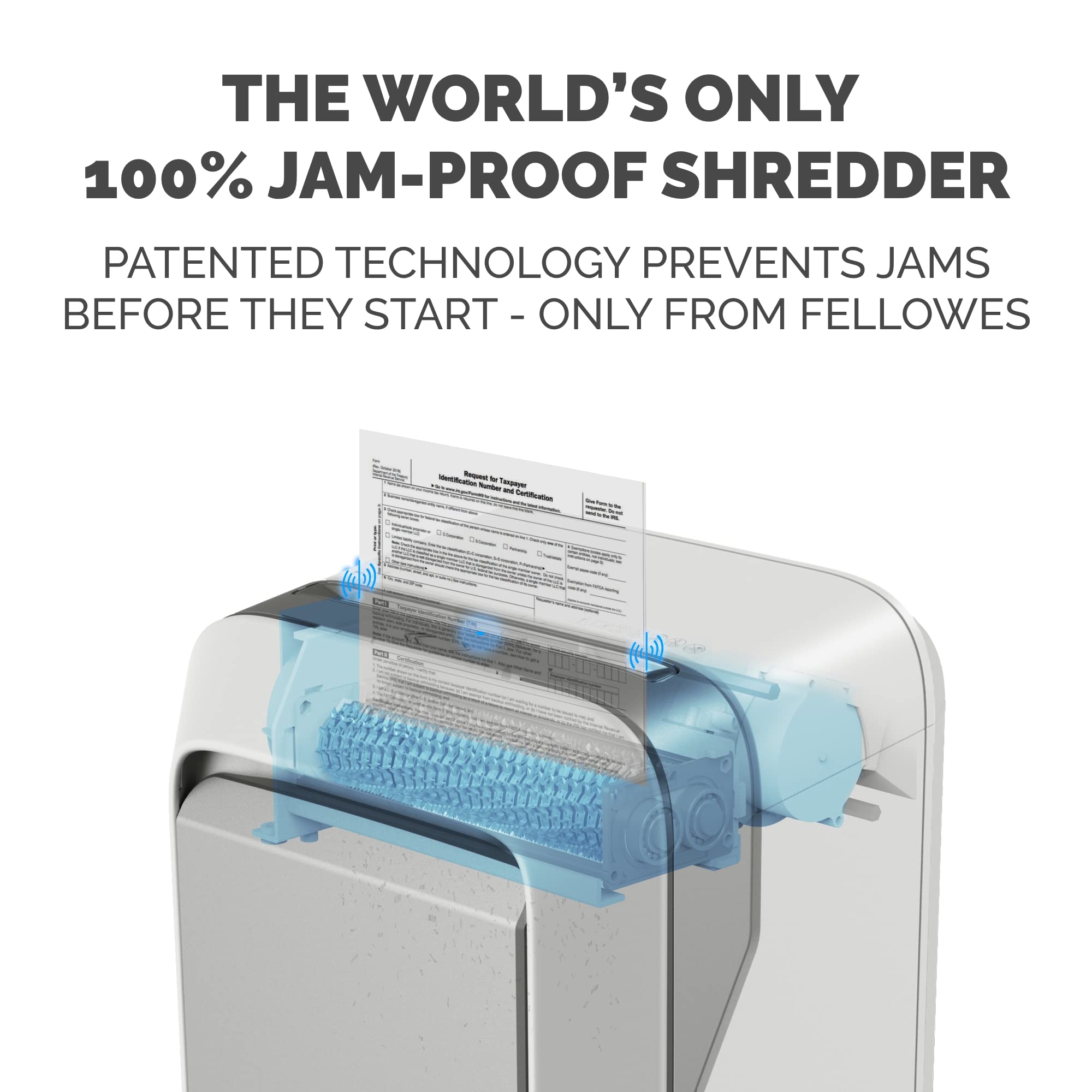 Fellowes LX210 P-4 Micro-Cut Paper Shredder, Jam-Proof Heavy-Duty Paper Shredder for Office, 16 Sheet Capacity, White