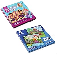 2 Set BSTSHIER Magnetic Board Game for Kids TWO-20 Puzzle & 2 in 1 Magentic Chess and Snake and Ladder Board Game Travel Games Travel Toys