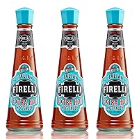 FIRELLI Extra Hot Italian Hot Sauce | 5oz Bottle (Pack of 3) | Perfect Added Kick for Wings or Pizza | Hottest Italian Hot Sauce, Gluten Free, Keto, Made in Italy With Calabrian Chili Peppers